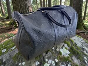 Vintage Louis Vuitton Leather Embossed‎ Monogram Duffle Bag